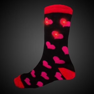 LED Heart Socks by Windy City Novelties- APR755UN