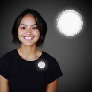 White LED Badge by Windy City Novelties- LIT53-LIT533EA