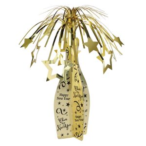 New Year Champagne Bottle Centerpiece by Windy City Novelties- DEC241338EA