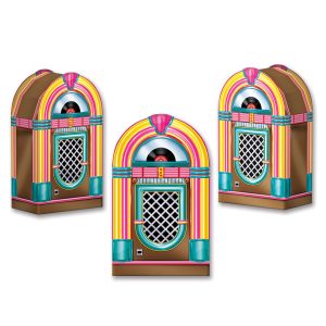 Jukebox Favor Boxes - 3 Per Unit by Windy City Novelties- DEC54125UN
