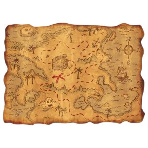 Pirate 12" x 18" Treasure Map by Windy City Novelties- PAP55305EA