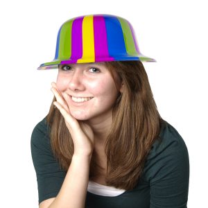Striped Derby Hats by Windy City Novelties- HAT1016DZ