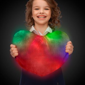 LED Heart Pillow by Windy City Novelties- LIT1252EA