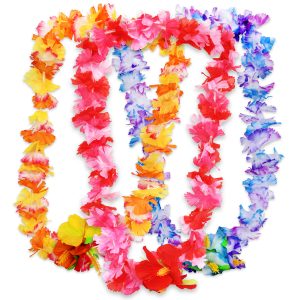 Carnation Flower Silk Leis - 12 Pack by Windy City Novelties- NOV372DZ