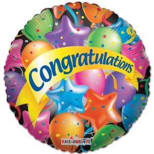 Colorful Congratulations 18" Balloon by Windy City Novelties- BAL1738210