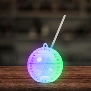 LED Baseball Cup with Straw by Windy City Novelties- LIT690EA