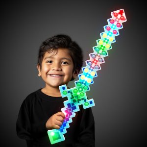 LED Blue Pop It Pixel Sword by Windy City Novelties- WEA093EA
