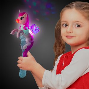 LED Unicorn Wand with Sound by Windy City Novelties- LIT1359EA