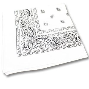 White Cotton Bandanas by Windy City Novelties- APR00-APR004DZ