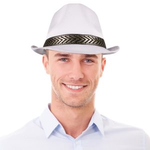 White Funky Fedora Hat by Windy City Novelties- HAT230EA
