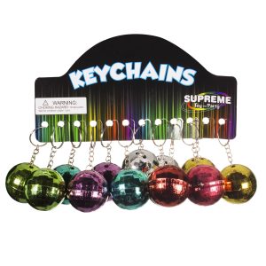 Mirrored Disco Ball Keychains by Windy City Novelties- KEY006DZ