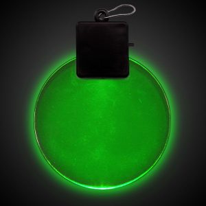 Green LED Round Medallion by Windy City Novelties- JLR333EA