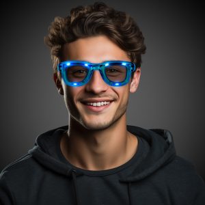 Blue LED Retro Sunglasses by Windy City Novelties- LIT7-LIT776EA