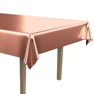 Rose Gold Metallic Table Cover by Windy City Novelties- PAP53896RGEA