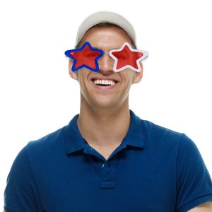 Patriotic Star Jumbo Sunglasses by Windy City Novelties- GLS218EA