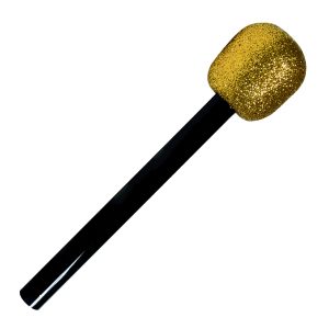 Gold Glitter Microphone - 12 Pack by Windy City Novelties- NOV298DZ