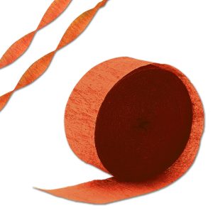 Orange Crepe Paper Streamer by Windy City Novelties- DEC1820205EA