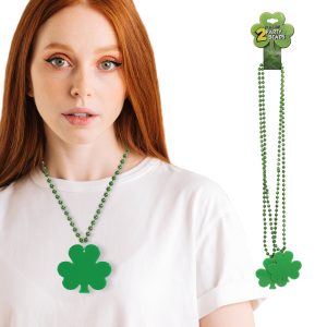 Shamrock Medallion Necklaces by Windy City Novelties- RHJ321UN
