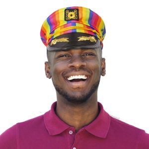 Rainbow Yacht Captain's Cap by Windy City Novelties- HAT386EA