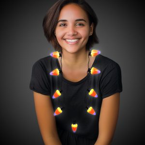 LED Candy Corn Necklace by Windy City Novelties- JLR840EA