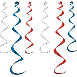 Patriotic Twirly Whirly Decorations by Windy City Novelties- DEC500655UN