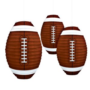 Football 12" Paper Lanterns by Windy City Novelties- DEC24099UN