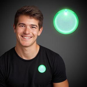 Green LED Badge by Windy City Novelties- LIT53-LIT532EA