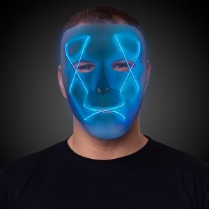 LED Blue EL Wire Mask by Windy City Novelties- APR269EA