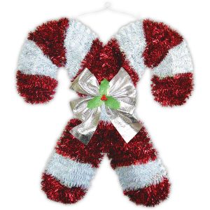 Candy Canes Tinsel Decoration by Windy City Novelties- DEC240614EA