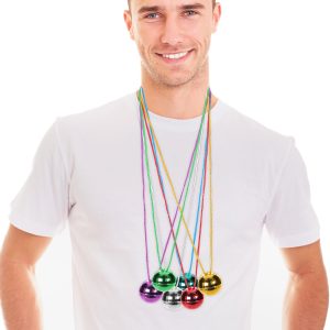 Disco Ball Necklaces by Windy City Novelties- JLR010DZ